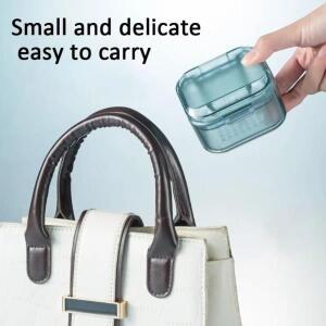 3층 투명 교정기 보관함, 대용량 틀니 케이스, 인공치아 홀더,  용기