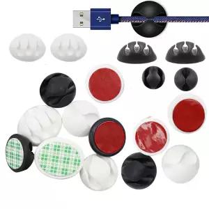 호환 20개 데이터 케이블 전선가리개 홀더 충전기 라인 클립 컴퓨터태블릿 와이어 정리용 설치가 용이함 가