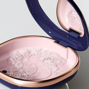 치아 교정기 보관함 1개, ABS 케이스, 자석식 마우스 가드 여행용, 틀니