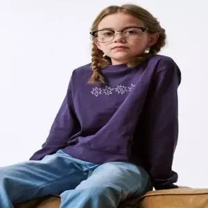 블루테일 블루 자수 바이올렛 셔츠 AZA4TS02VI