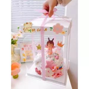 투명 케이크박스 디저트 원형 포장박스 선물 미니 생일 크리스마스 티라미수상자