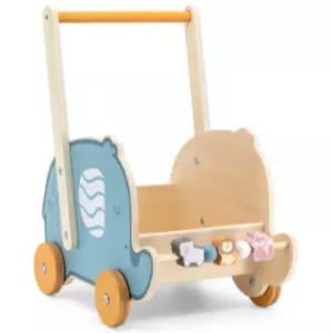 폴라비 원목 장난감 걸음마 보조기 카트 코끼리 아기