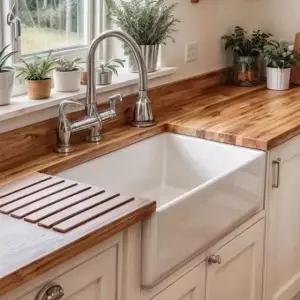 교체용 개수대 도자기 주방 씽크볼 세면대 도기 인테리어 화장실용 세로무늬