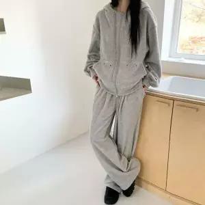 여자 후디집업 트랙수트 보온 바지 고무줄 플리스 SET