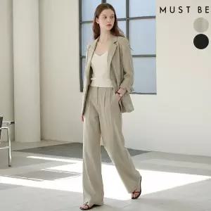 여성 린넨 자켓 와이드 슬랙스 셋업