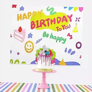 포스터 패브릭 파티 장식 분위기 벽걸이 딸기케이크 대형  [mWFFTSZU]