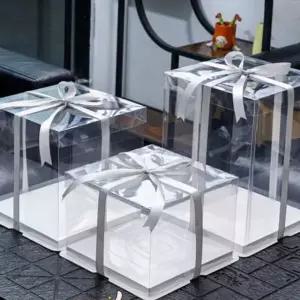 투명 케이크상자 생일 선물 포장 베이킹 박스 파티 크리스마스 기념일 상자 포장재