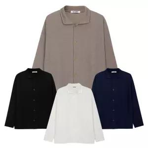 [모로엠]남성 오픈카라 버튼 국내산 니트 5C-KN-Q018