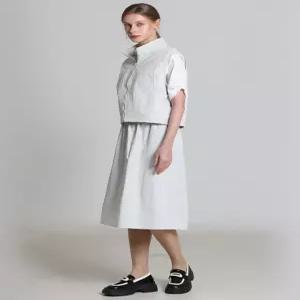 [아날도바시니][아날도바시니(ARNALDO BASSINI)] (2세트)나일론 셔링조끼 스커트 세트 (택가격 258000원)