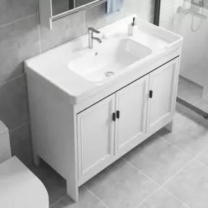 세면기 하부장 세면대 욕실 간이 소형 거울 레트로 빈티지