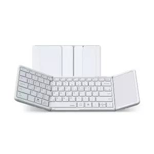 :퓨전에프앤씨 INOTE X-Folding XK905B 멀티페어링 무선 블루투스 접이식 터치패드 키보드 (화이트)