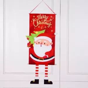 [RIZPICK]크리스마스 벽걸이 파티 장식 산타 패브릭 포스터