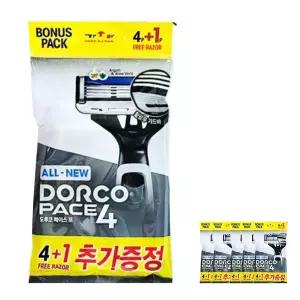 도루코 페이스 포 4 휴대용 일회용 면도기 5개입 6개