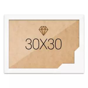 고급형 30x30 우드 보석십자수액자 화이트 VWCB1B81