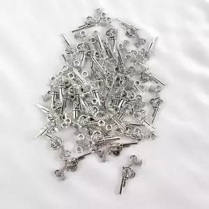 액세서리 부자재 실버 키링 펜던트 목걸이 리볼버실버 실버리볼버 총모양펜던트 총펜던트