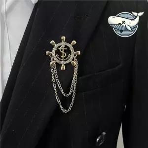 세련된 앵커 장식 브로치 정장 포인트 아이템 정장브로치 정장앵카 옷핀브로치 앵카뱃지