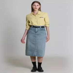 [아날도바시니][아날도바시니(ARNALDO BASSINI)] 더블 포켓 빈티지 데님 스커트 (택가격 198000원)