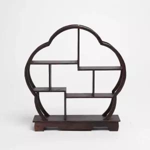 매화 찻잔 다관 장식장원목 미니선반