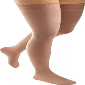 JOBST 액티바 불투명 15-20mmHg 압박 양말 허벅지 하이 클로즈드 토