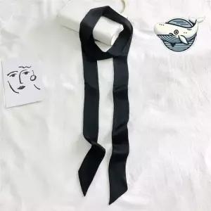 블랙 롱타이 스카프 세련된 패셔너블 스타일리시 멋진타이 롱넥타이 롱스카프 롱리본
