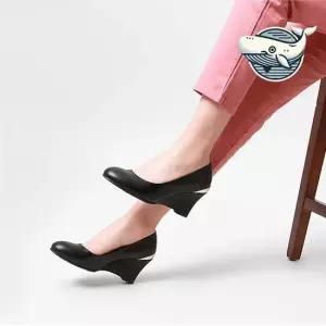 모던 디자인 통굽 여성용 웨지힐 미들힐 7cm 하이힐여성구두 높은굽구두 펌프스힐