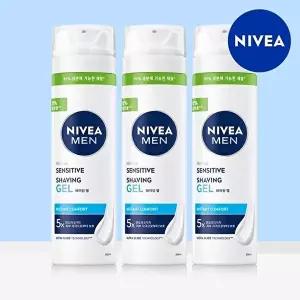 [니베아]니베아 맨 센서티브 쉐이빙 젤 200ml 3개