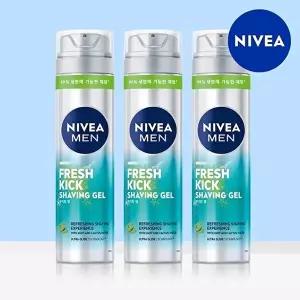 [니베아]니베아 맨 프레시 킥 쉐이빙 젤 200ml 3개