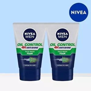 [니베아]니베아 맨 오일 컨트롤 훼이스 워시 폼 100g 2개
