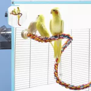 새놀이터 앵무새 컬러 횃대 장남감 그네 휴식공간 1P 60cm