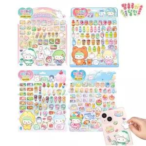 탕후루의 달인 와글와글 스티커 4종 다꾸 꾸미기 폰꾸미기 세트 에폭시 입체스티커 유아선물