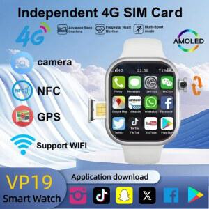 2025 신형 스마트워치 VP19 안드로이드 IOS 지원 4G 5G 풀 네트워크 WiFi 독립 SIM 카드 회전 카메라 GPS 구글 플레이