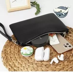 세련된 블랙 화이트 클러치백 여성용 주말 여자대학생크로스백 슬림파우치 소기죽