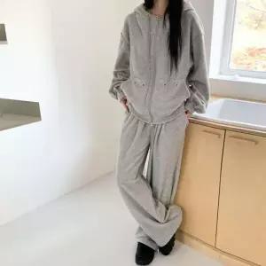 [다잇템] 여자 플리스 후디집업 트랙수트 고무줄 SET