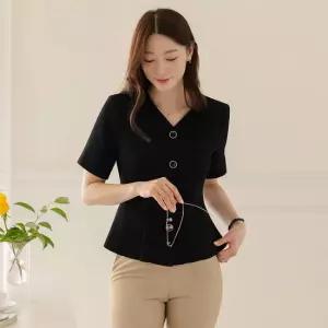 헤이젠 트위드 페플럼 블라우스 하객룩 오피스룩 모임룩 격식룩 빅사이즈