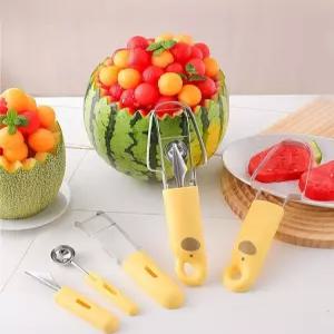 머스코 과일 조각기 4in1 수박 절단기 채썰기 도구 세트
