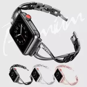 애플워치큘리큐빅스트랩 슬림 체인 거치대 케이스 애플워치스트랩 스마트워치