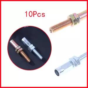 10Pcs M6 중공 스로틀 케이블 나사 - 오토바이 카트 및 농업 케이블 조절기M6 스레드 액세서리