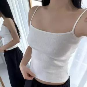 여성 스판 밴딩 민소매 끈 나시 이너 레이스 슬리브리스