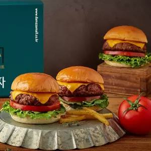 (담짜몰) 정통 미국식 수제 치즈 햄버거 밀키트 3인분 UOU7+9SnF