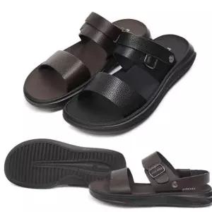 남성 여름 스트랩 정장 고급 슬리퍼 샌들 소가죽 신발