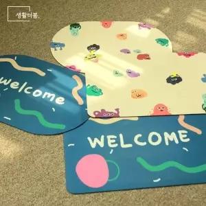 인테리어 빨아쓰는 논슬립 규조토 캐릭터 발매트 러그