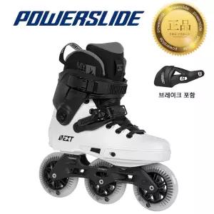 [아웃도어스/파워슬라이드]넥스트 블랙 화이트 100 주행용 성인용 인라인 스케이트