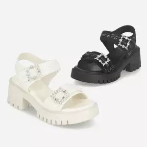 [엘칸토]엘칸토 M백화점 보석 장식 청키 여성 샌들 LCWW56U626 (49160139)