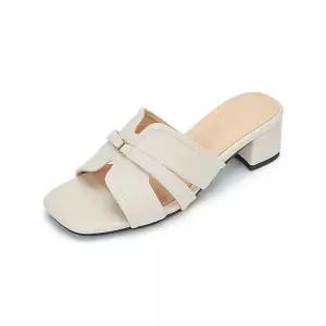 엠.무크 카디 컷아웃 드레스 뮬 아이보리 516623906ZQ