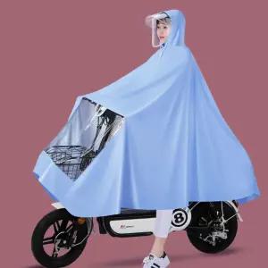 방수 스쿠터 덮개 비옷 오토바이 배달용승마우비 자전거 판초 두꺼운 장마철 배달용 퀵우비 모자 쿠터 자켓
