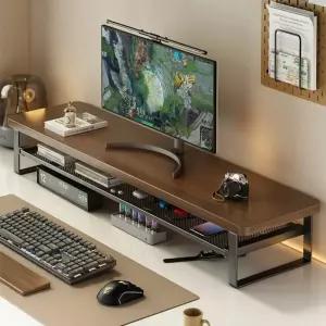 서랍형 모니터 받침대 100CM 컴퓨터 노트북 거치대 사무실 집 와이드 스탠드 데스크테리어