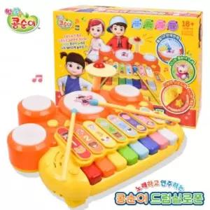 콩순이 노래하고 연주하는 드럼실로폰 멜로디완구 ks-2303 피아노 건반 리듬 악기 장난감 놀이 놀이용 하는