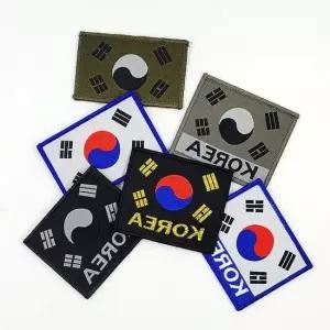 대한민국 밀리터리 자수 태극기 와펜 ROKA 전투복 와펜 휘장 견장 패치.군복