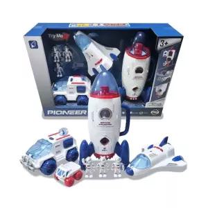 우주 탐험 선물 세트 WY 894A-3카 우주인 놀이 장난감 과학 로켓 선로켓 로케트 선로케트