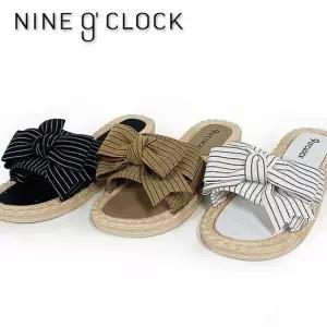 나인어클락 여성 프리티 리본 슬리퍼 여성슬리퍼 편한슬리퍼 리본슬리퍼